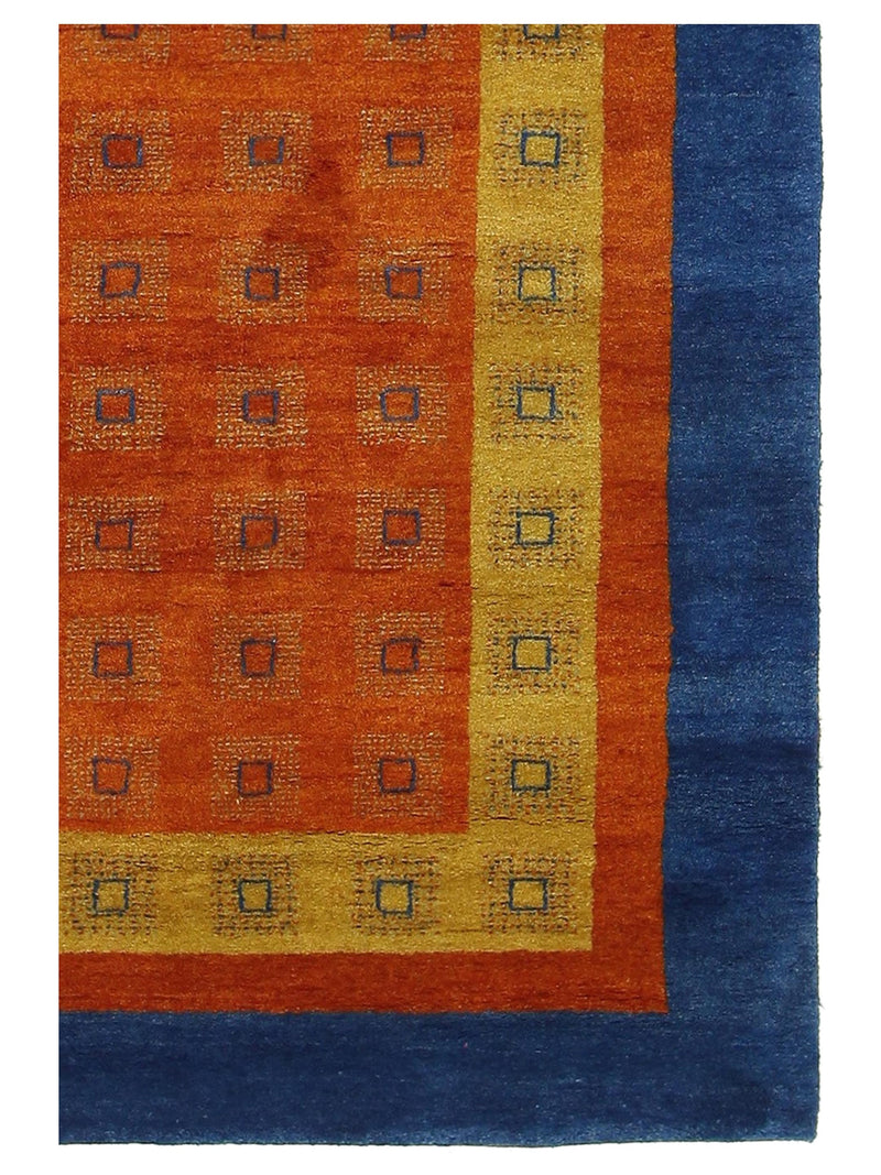 Pacific Gabbeh 29950 Orange Blue Transitional Hand Knotted Rug