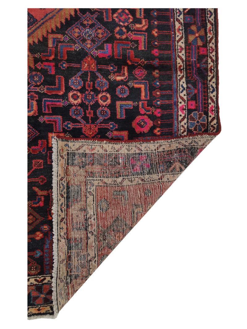 Fasa Persian 30877 Orange Navy Traditional Semi Antique Rug
