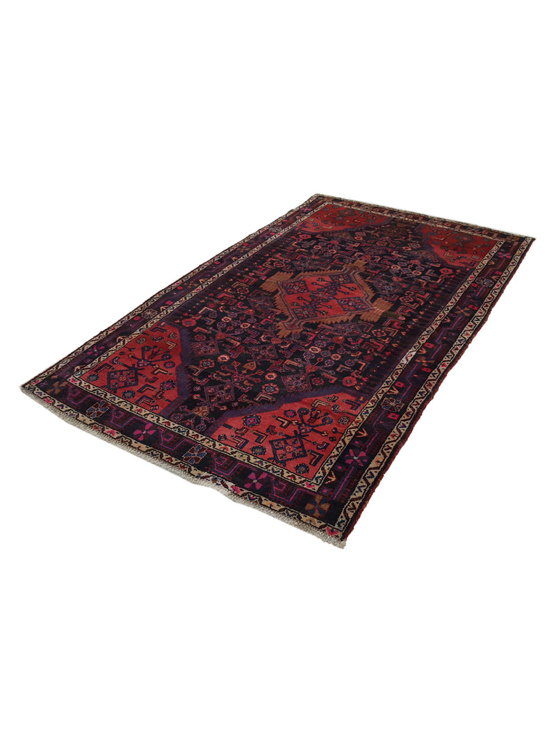 Fasa Persian 30877 Orange Navy Traditional Semi Antique Rug
