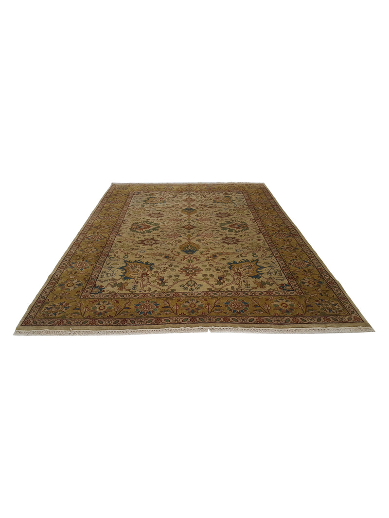 Pacific Marco 31370 Beige Green Transitional Hand Knotted Rug