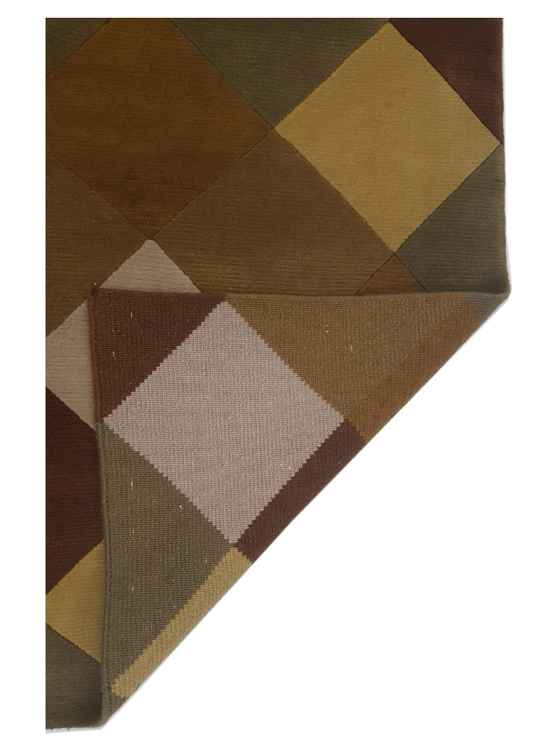 Pacific Tranquality 31929 Yellow Multi Modern Hand Knotted Rug