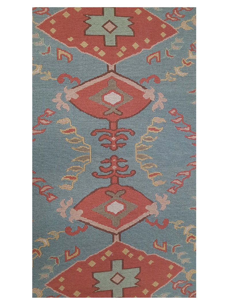 Pacific Summak-Ch 32216 Aqua Ivory Traditional Hand Knotted Rug