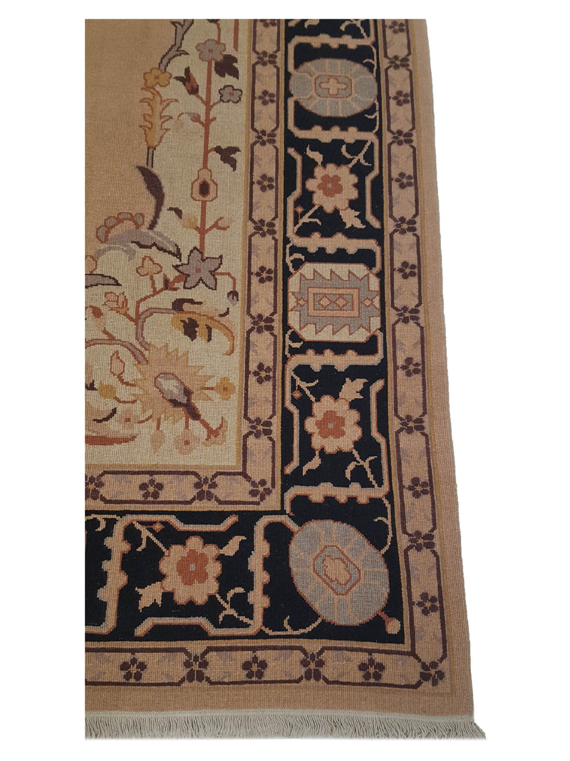 Pacific Summak 32222 Beige Black Traditional Hand Knotted Rug