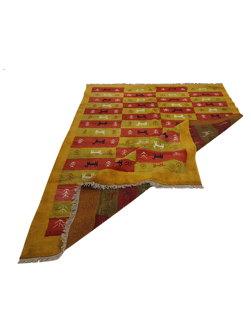 Pacific Gabbeh 32262 Green Multi Transitional Hand Knotted Rug