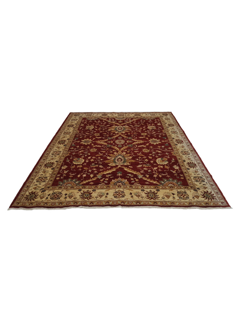 Pacific Ziegler 32350 Red Beige Transitional Hand Knotted Rug