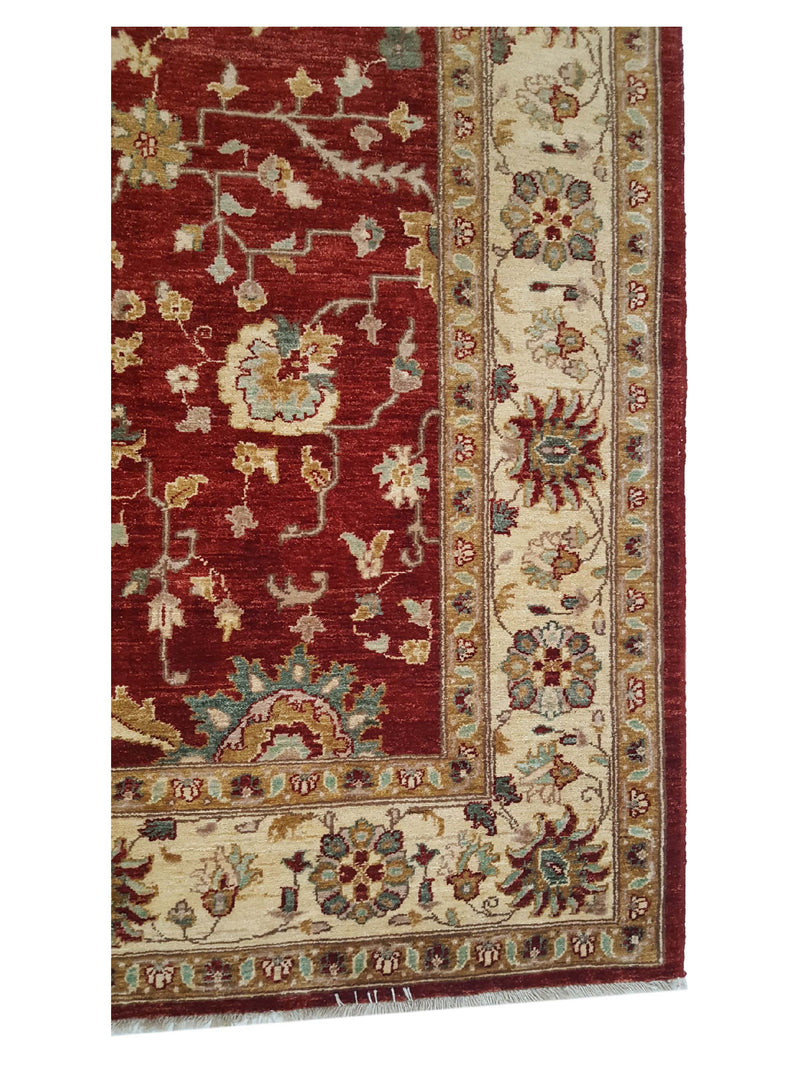 Pacific Ziegler 32350 Red Beige Transitional Hand Knotted Rug