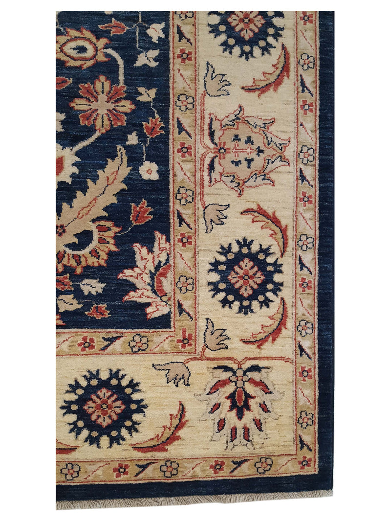 Pacific Ziegler 32359 Blue Ivory Transitional Hand Knotted Rug