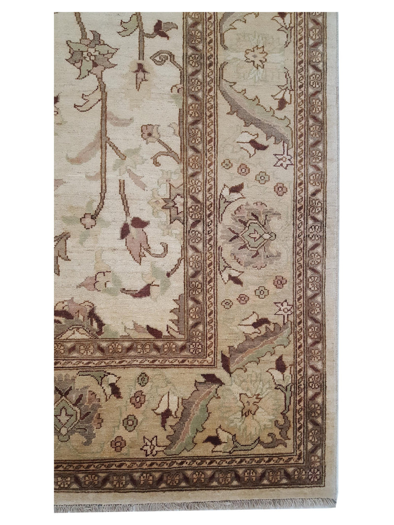 Pacific Ziegler 32368 Ivory Ivory Transitional Hand Knotted Rug