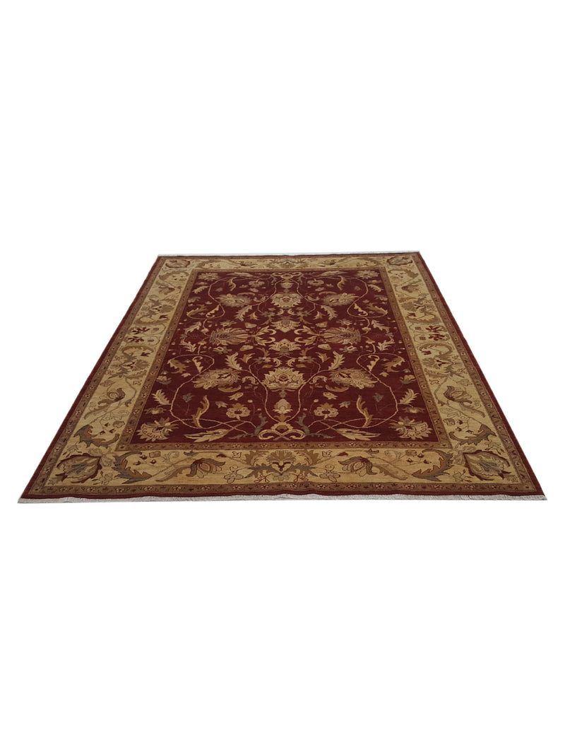 Pacific Ziegler 32382 Rust Gold Transitional Hand Knotted Rug