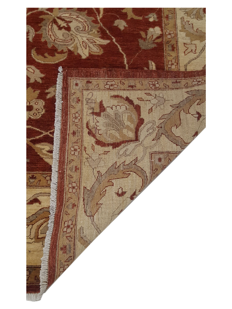 Pacific Ziegler 32382 Rust Gold Transitional Hand Knotted Rug