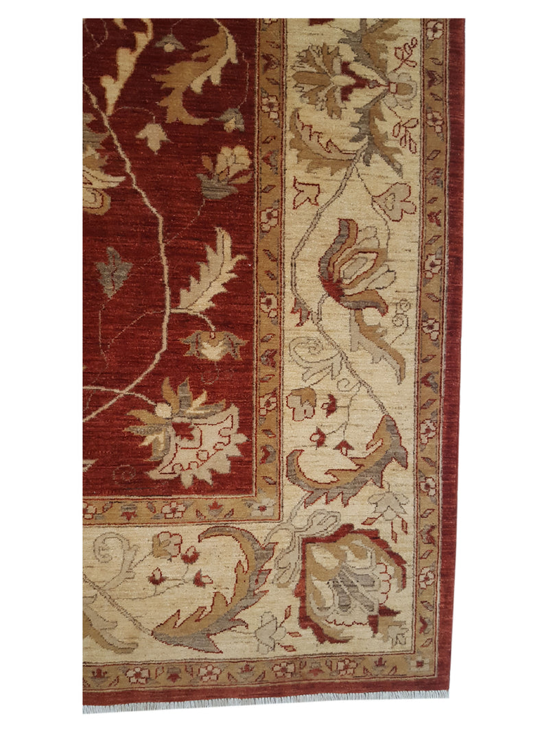 Pacific Ziegler 32382 Rust Gold Transitional Hand Knotted Rug