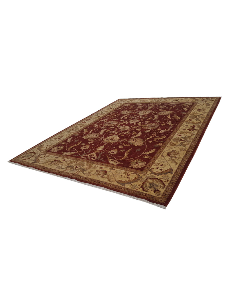 Pacific Ziegler 32382 Rust Gold Transitional Hand Knotted Rug