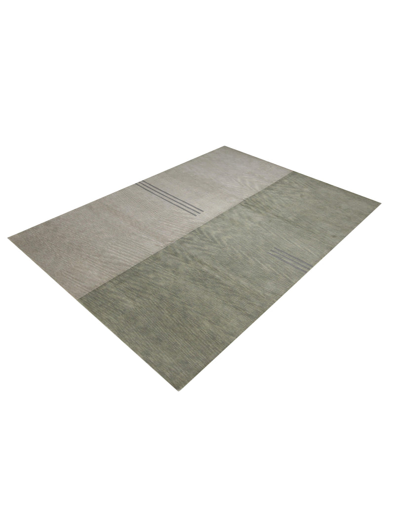 Pacific Gouri Ganga 33404 Ivory Grey Modern Hand Knotted Rug