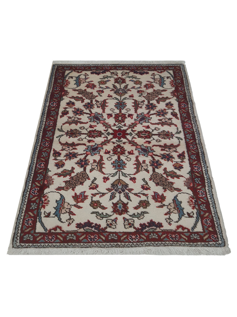 Pacific Persian 33607 Ivory Red Traditional Hand Knotted Rug