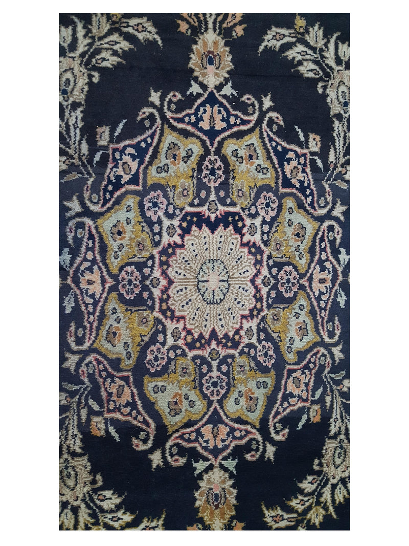 Pacific Malayer 33746 Navy Navy Traditional Hand Knotted Rug