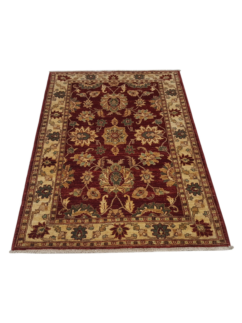 Pacific Ziegler 33893 Red Ivory Transitional Hand Knotted Rug