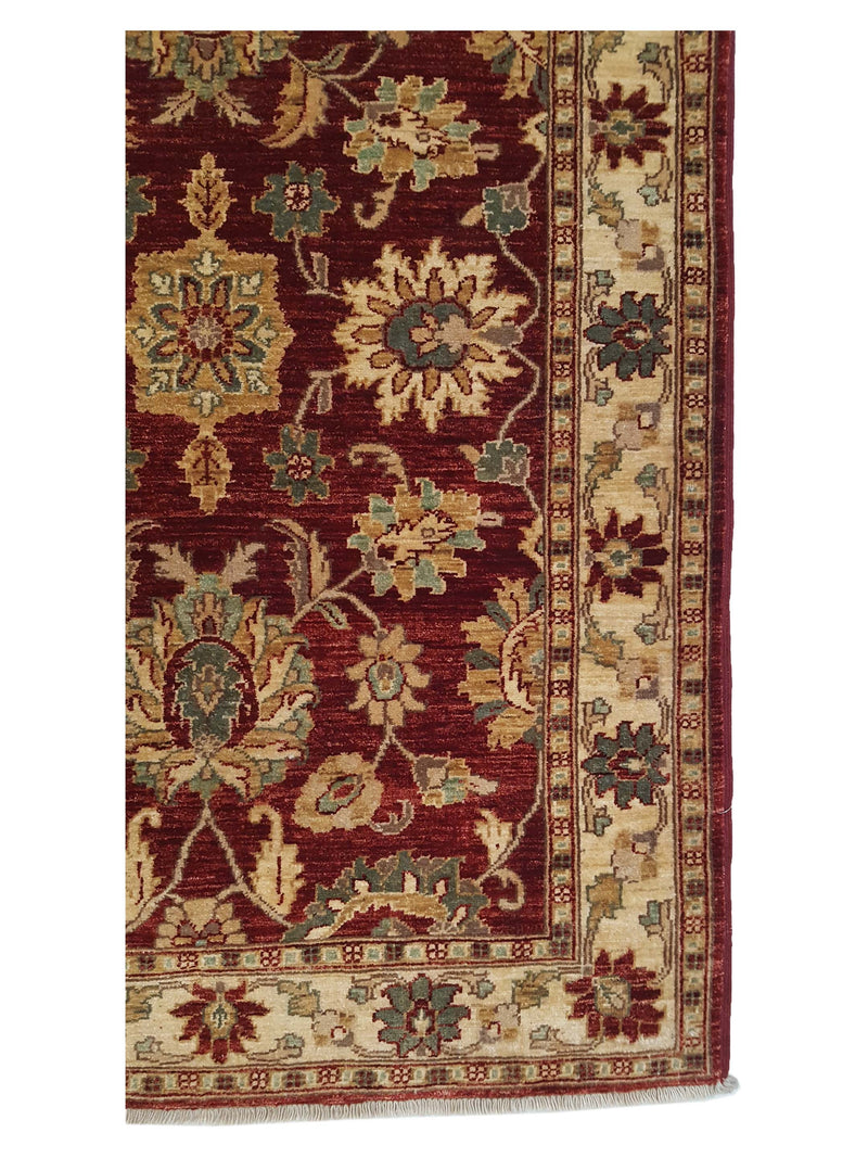 Pacific Ziegler 33893 Red Ivory Transitional Hand Knotted Rug