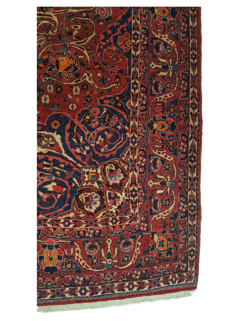 Fasa Antique Bakhtiyari 33933 Red Red Traditional Antique Rug
