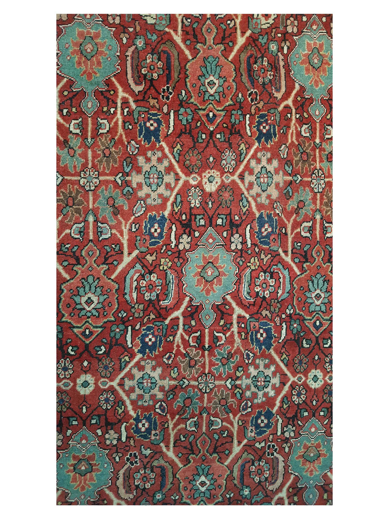 Pacific Mahal 33949 Rust Navy Traditional Hand Knotted Rug