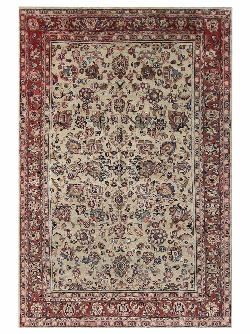 Pacific Mahal Ivory Rust Traditional