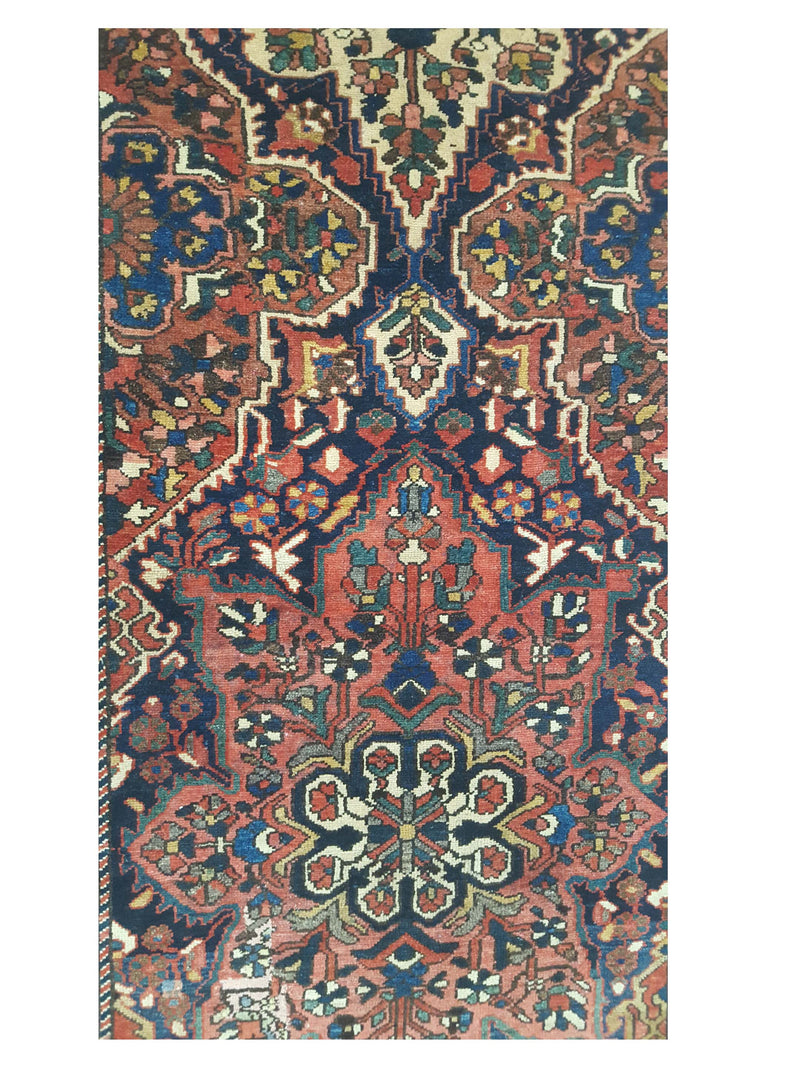Fasa Antique Bakhtiyari 33962 Indigo Multi Traditional Antique Rug
