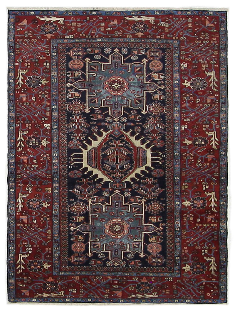 Fasa Antique Karajah Indigo Burgundy Traditional