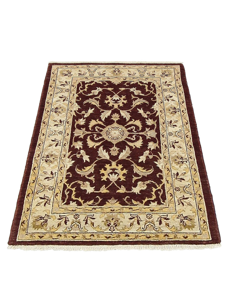 Pacific Ziegler 34377 Brown Ivory Transitional Hand Knotted Rug