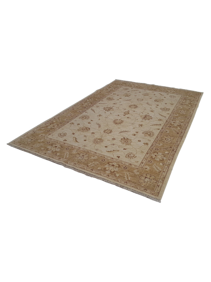 Pacific Ziegler 35425 Beige Gold Transitional Hand Knotted Rug