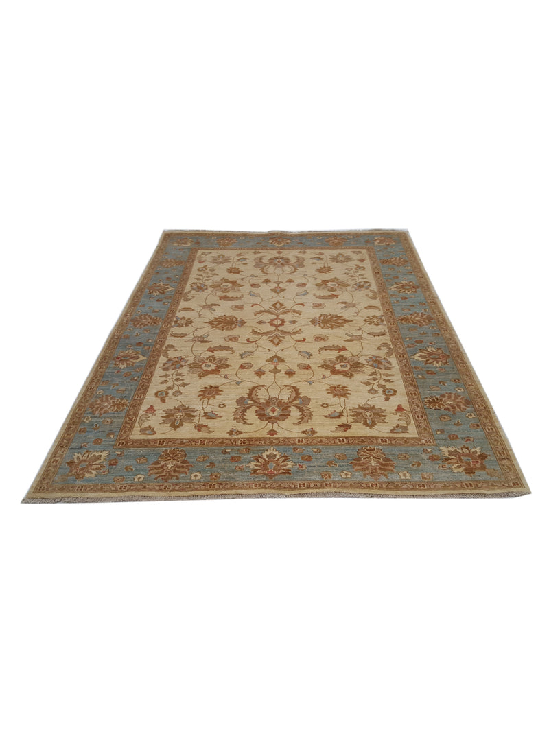 Pacific Ziegler 35426 Lt.Blue Gold Transitional Hand Knotted Rug
