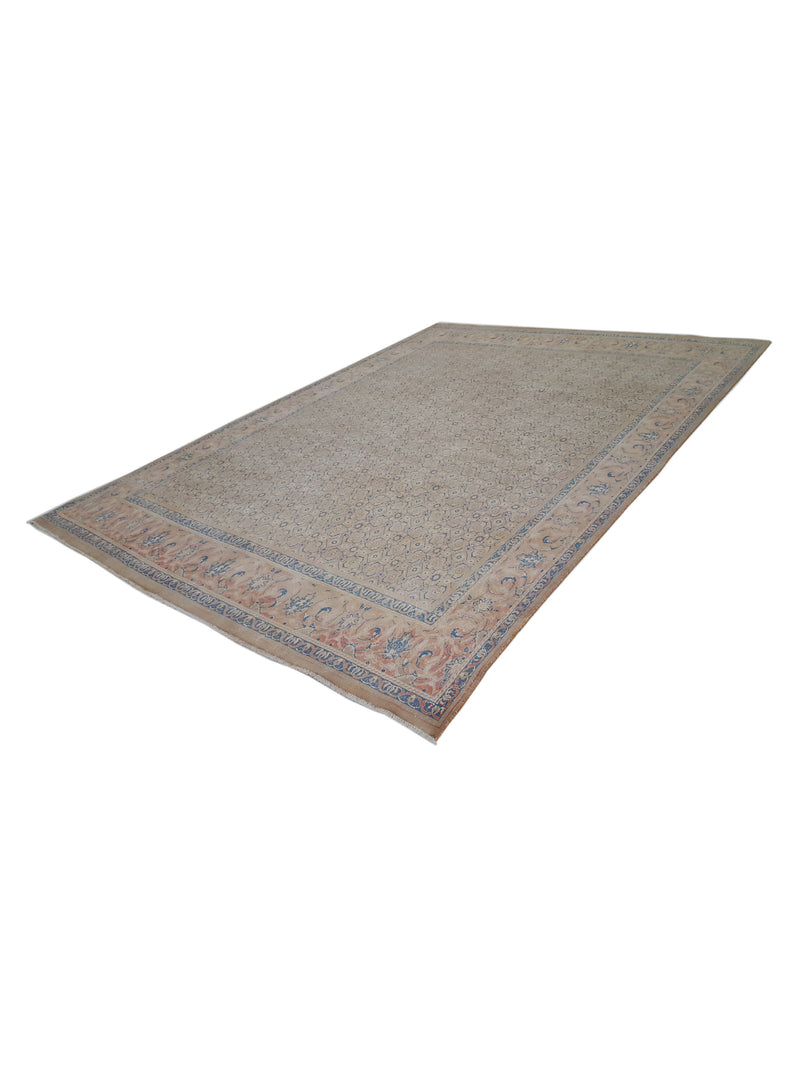 Pacific Mahal 35476 Peach Blue Traditional Hand Knotted Rug