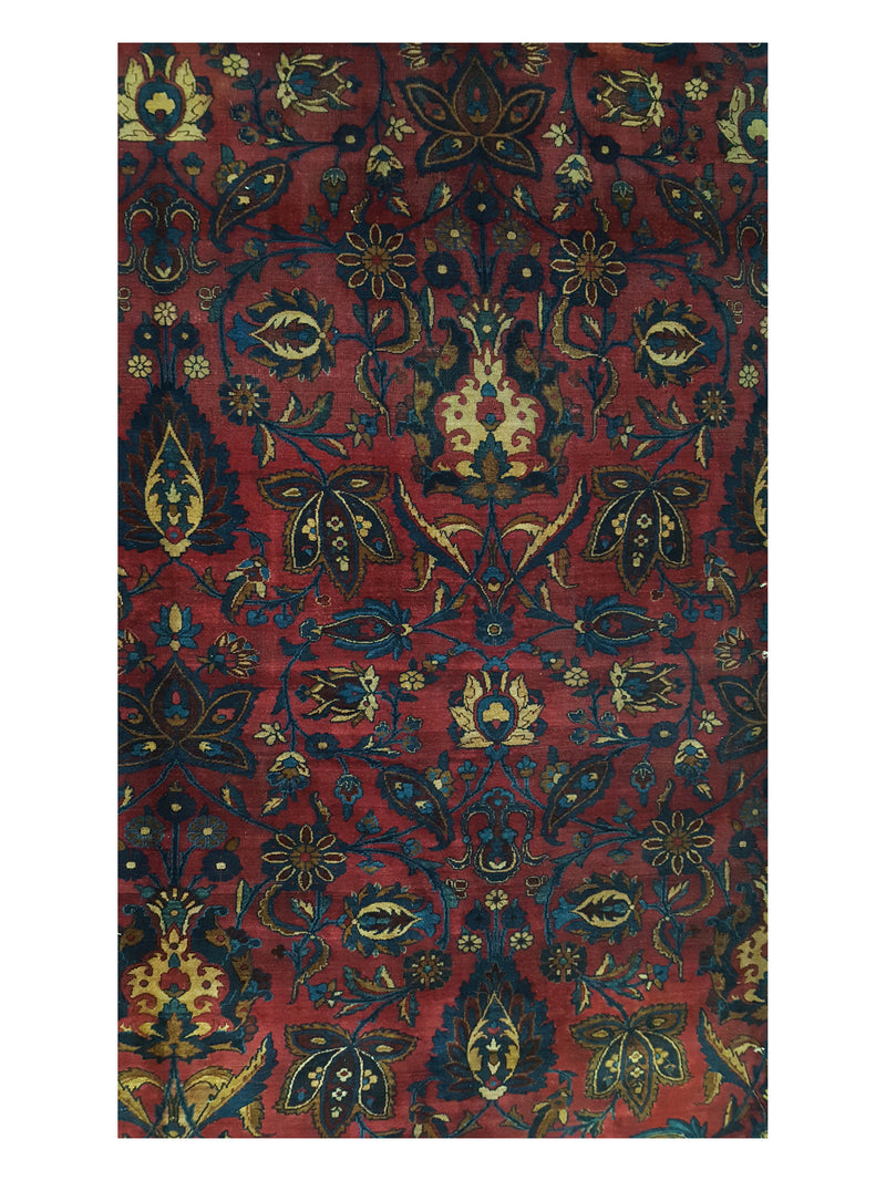 Fasa Antique Kerman 35577 Rust Navy Traditional Antique Rug