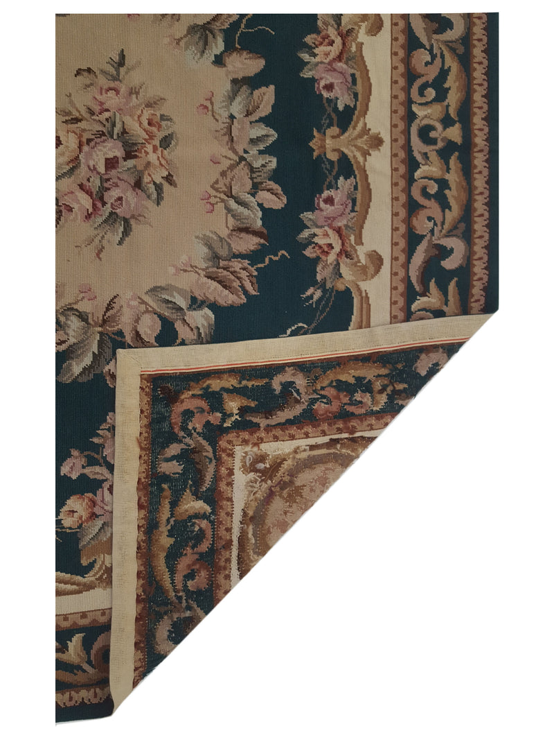 Pacific Needle Point 35634 Green Green Tapestry Needle Point Rug
