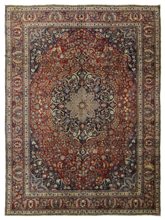 Fasa Antique Tabriz  Burgundy Burgundy Traditional