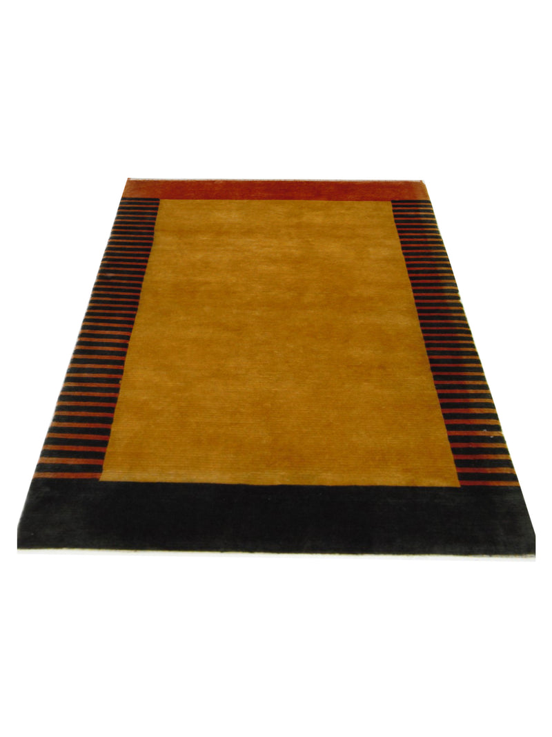 Pacific Gouri Ganga 36204 Gold Rust Transitional Hand Knotted Rug