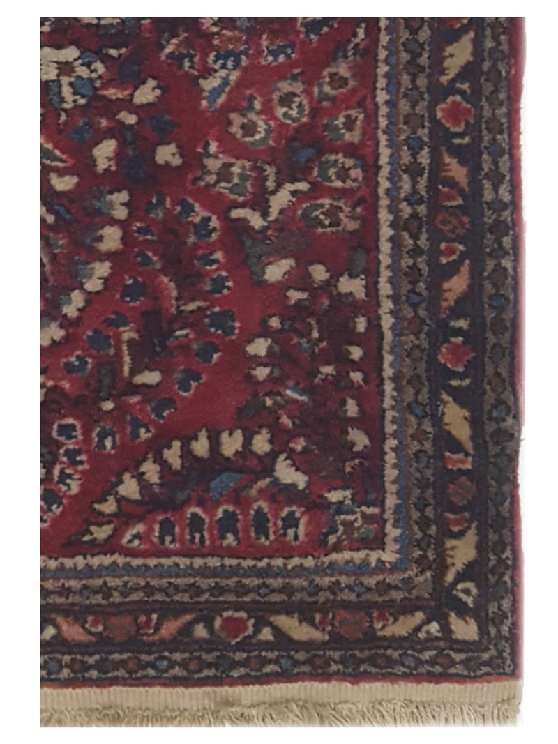 Pacific Antique Sarouk 36217 Rust Navy Traditional Antique Rug