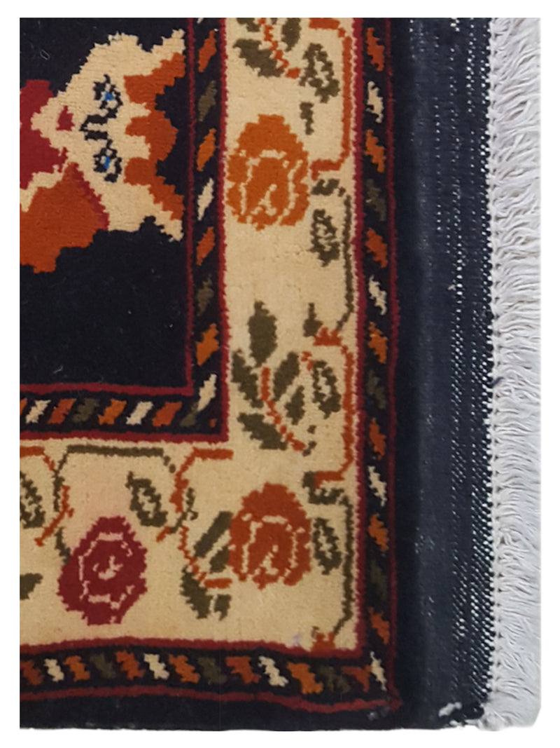 Pacific Turkaman 36218 Blue Dk.Orange Tapestry Hand Knotted Rugs