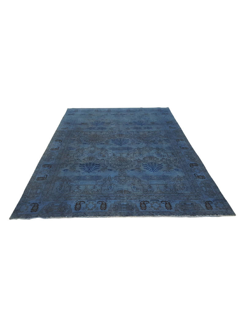 Pacific Vintage 36637 Blue Blue Vintage Hand Knotted Rug