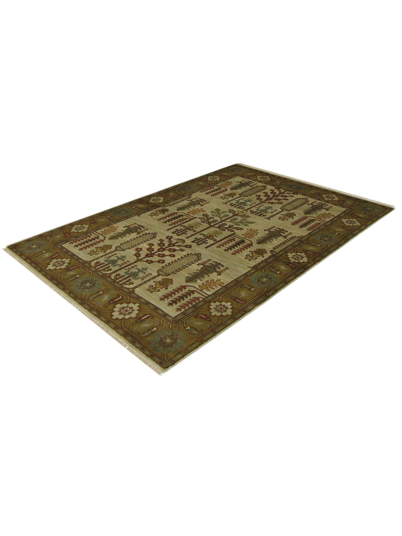 Pacific Tribal 36864 Ivory Olive Traditional Hand Knotted Rug