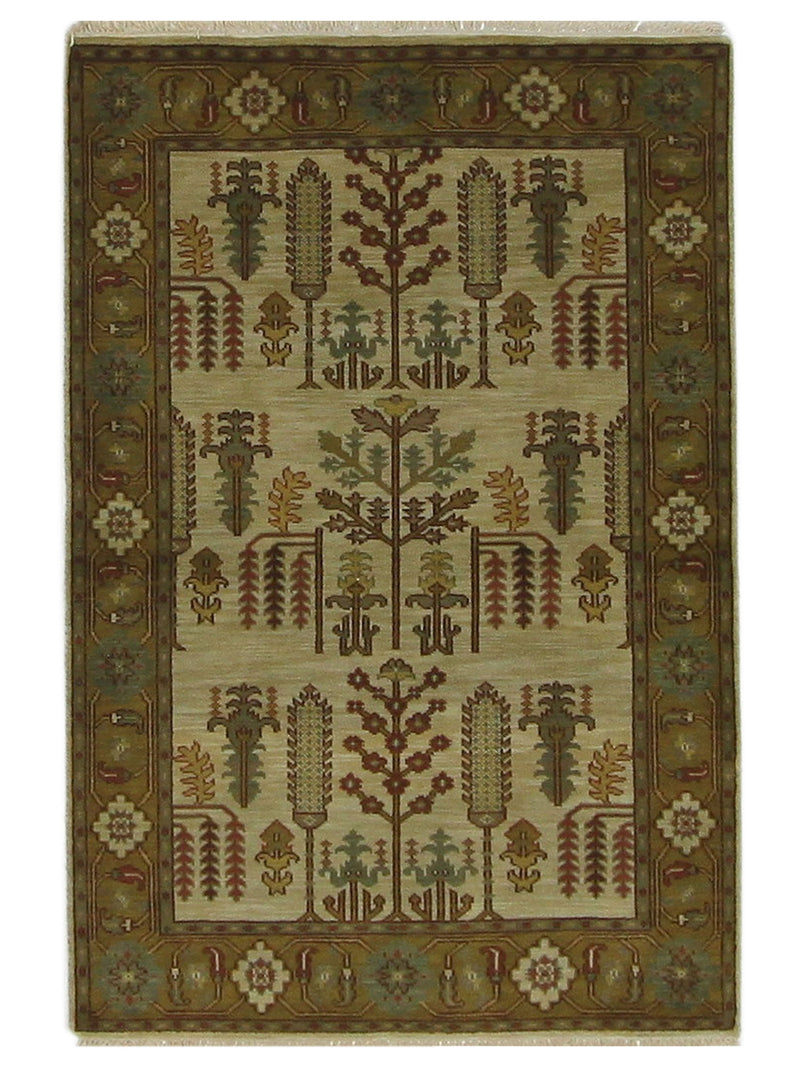 Pacific Tribal Ivory Olive Traditional