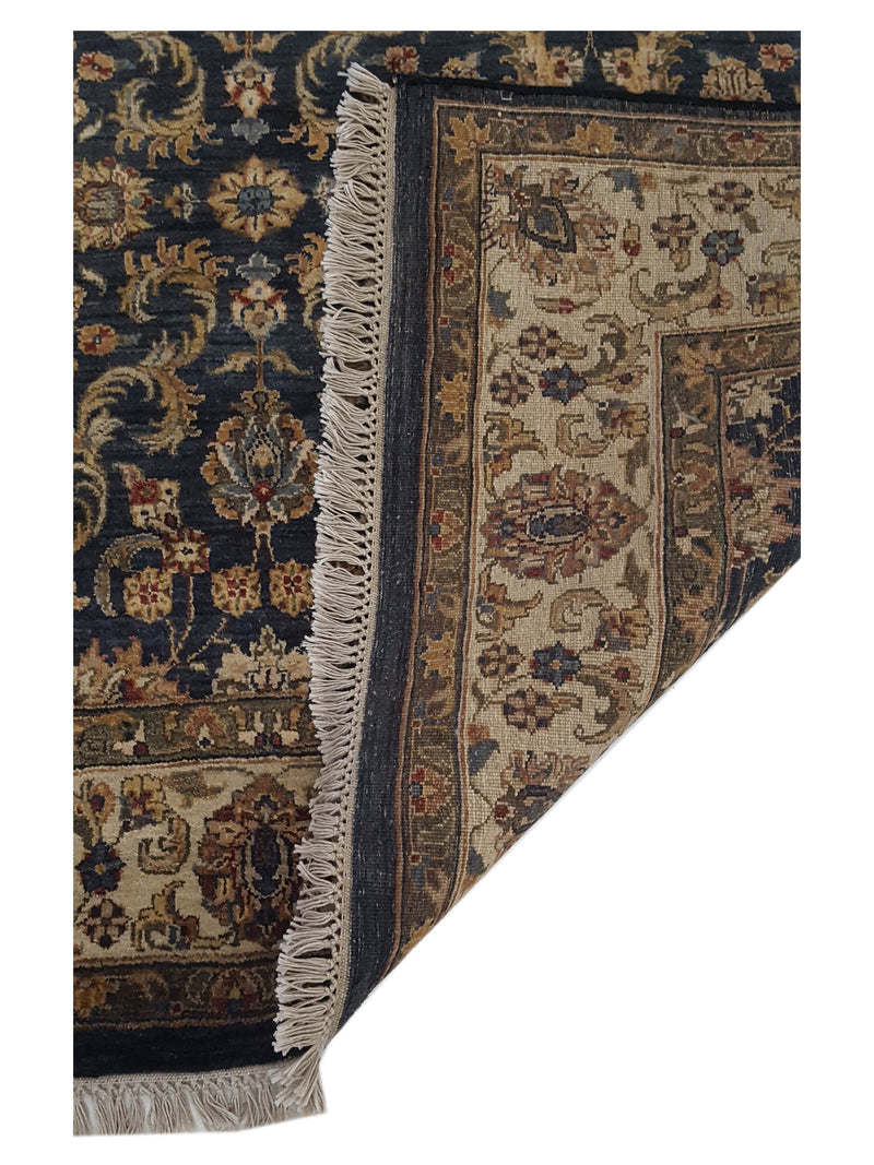 Pacific Crown 37027 Navy Gold Traditional Hand Knotted Rug