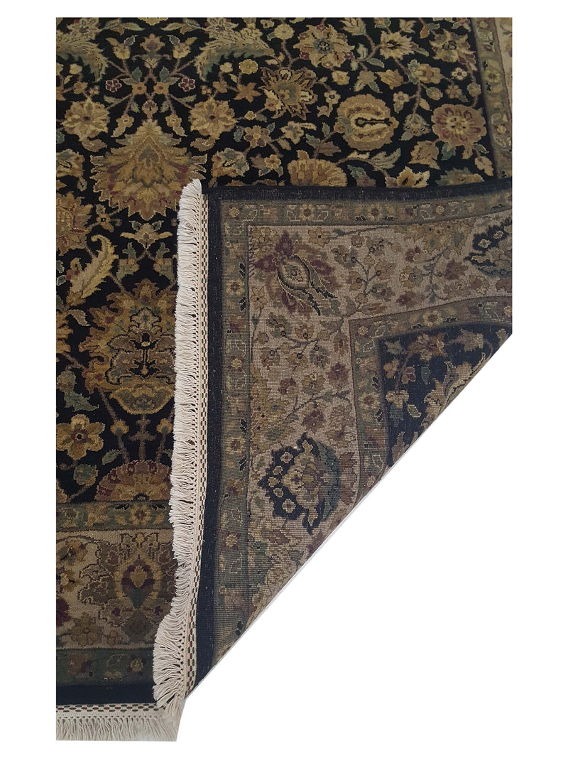 Pacific Crown 37028 Black Beige Traditional Hand Knotted Rug