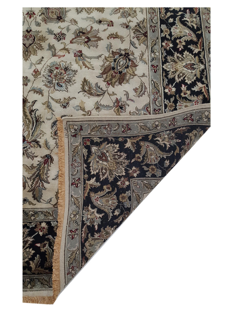 Pacific Serene 37079 Ivory Black Traditional Hand Knotted Rug