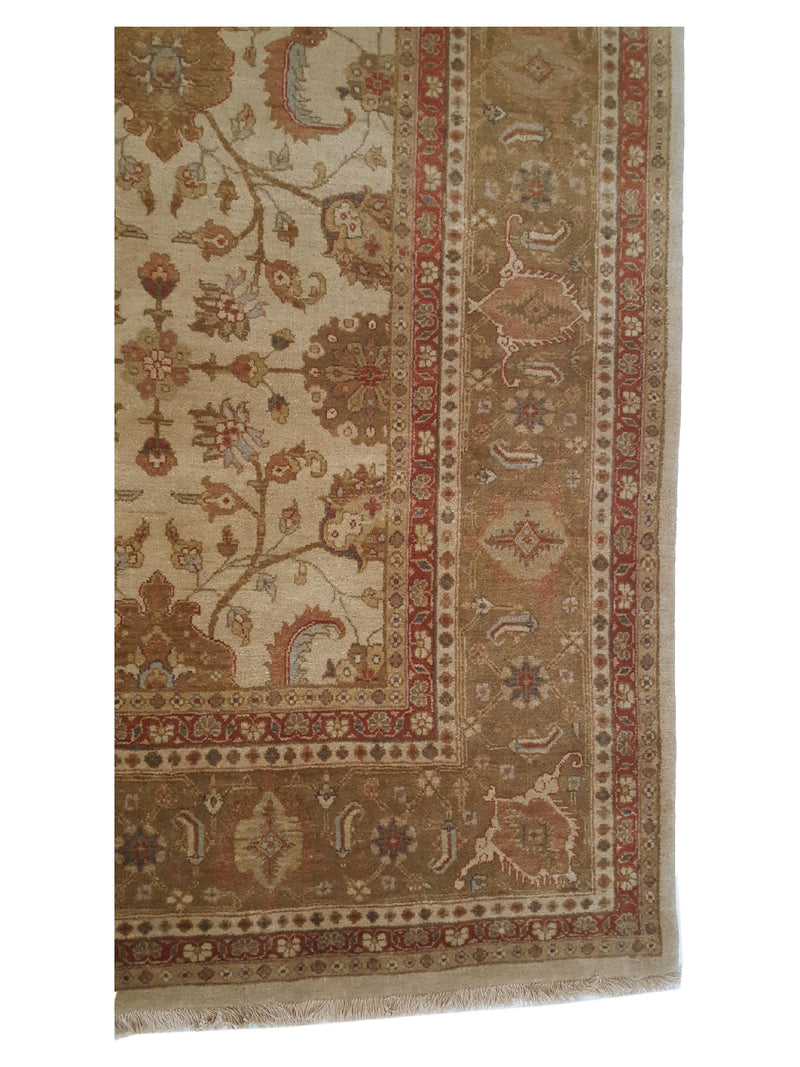 Pacific Maharaja 37192 Beige Gold Traditional Hand Knotted Rug