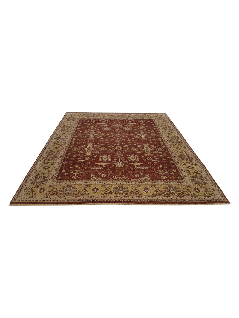 Pacific Maharaja 37271 Rust Green Traditional Hand Knotted Rug