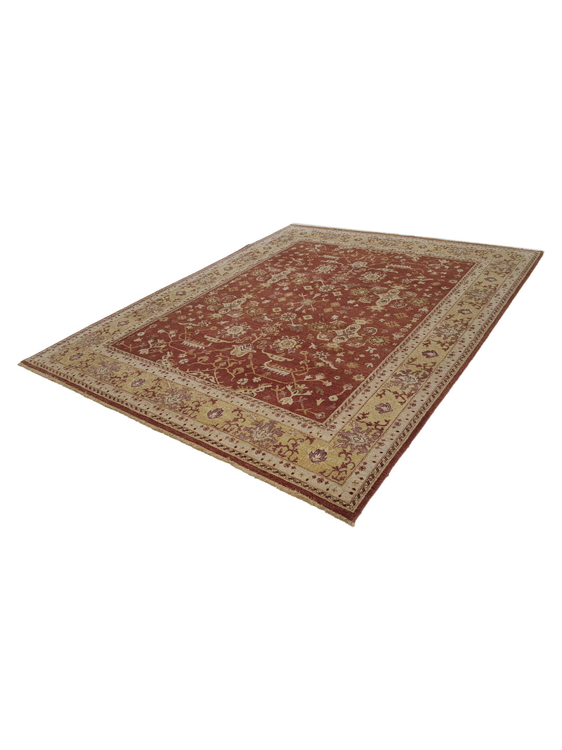 Pacific Maharaja 37271 Rust Green Traditional Hand Knotted Rug