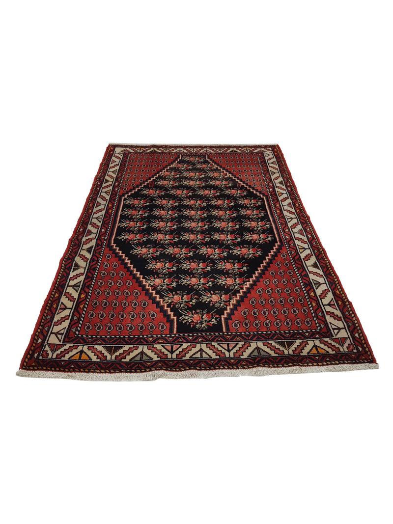 Pacific Angles 37326 Red Ivory Traditional Hand Knotted Rug