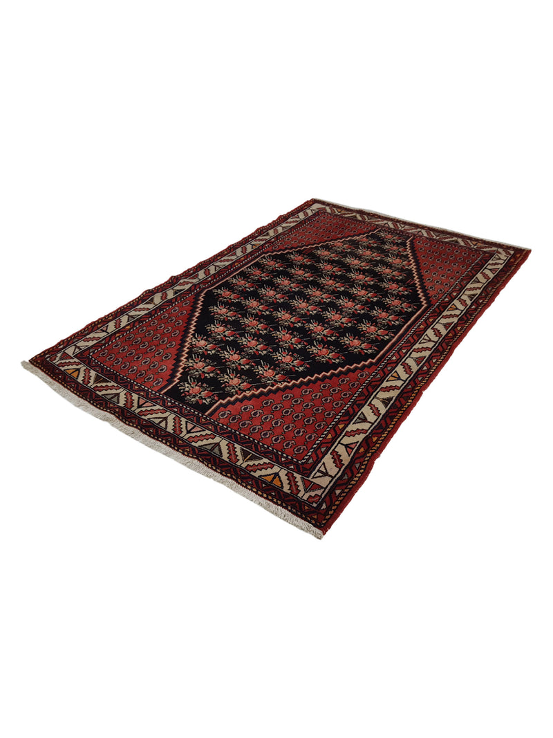 Pacific Angles 37326 Red Ivory Traditional Hand Knotted Rug