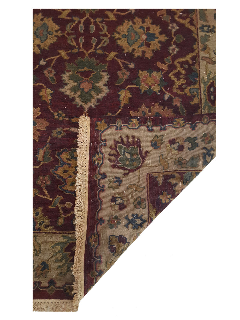 Pacific Summak 37862 Burgundy Beige Traditional Hand Knotted Rug