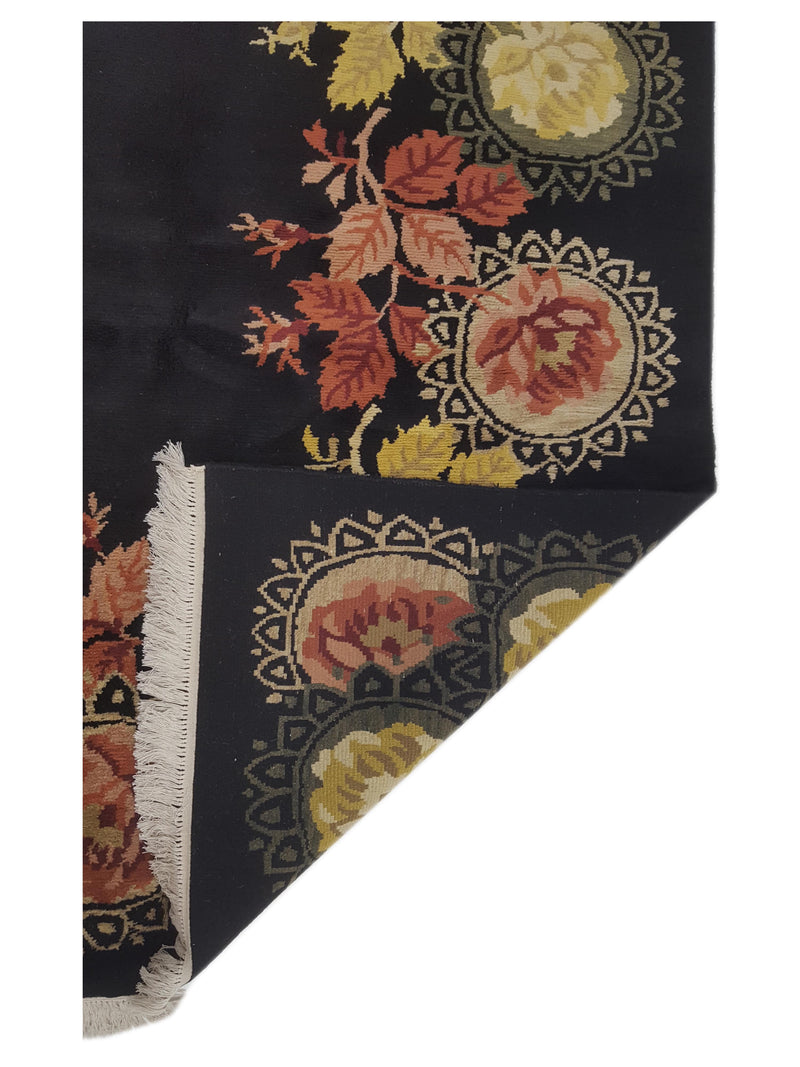 Pacific Gouri Ganga 37950 Black Multi Transitional Hand Knotted Rug