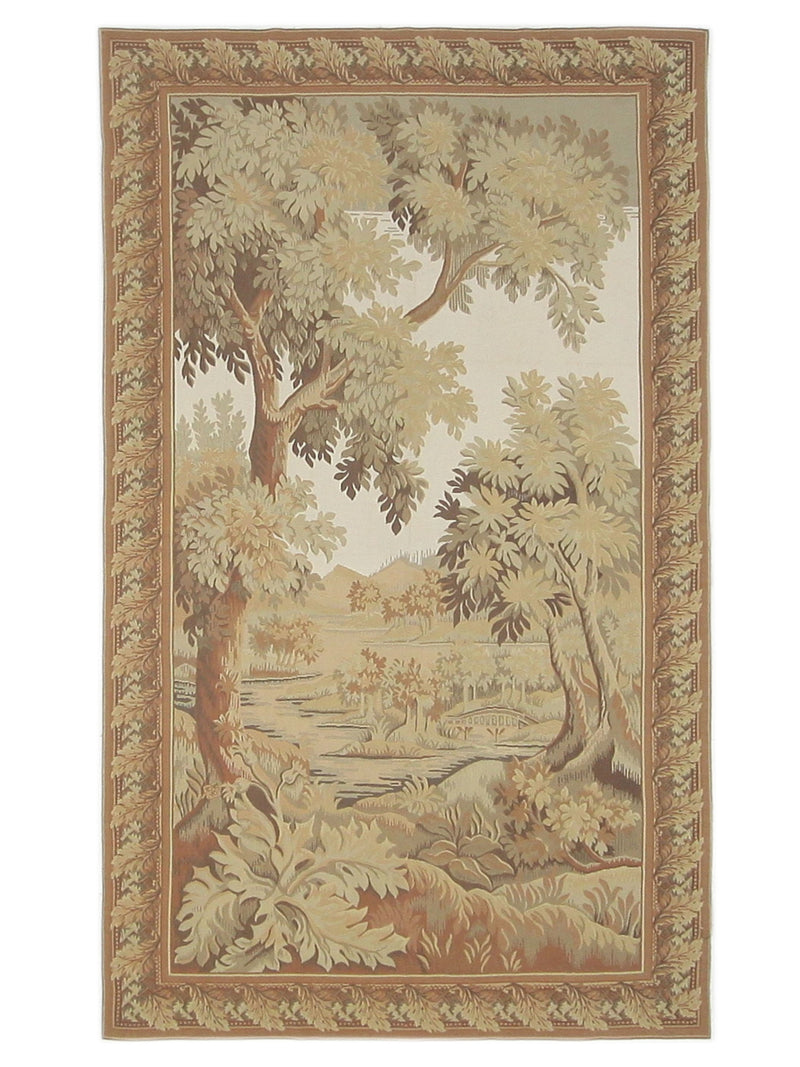 Pacific Tapestry 38064 Ivory Cream Tapestry Hand Knotted Rug